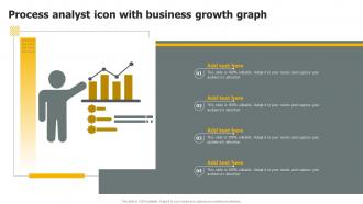 Process Analyst Icon With Business Growth Graph
