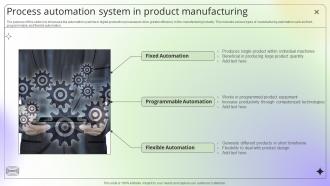 Process Automation System In Product Manufacturing