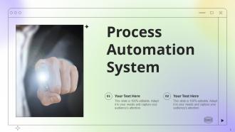 Process Automation System Ppt Powerpoint Presentation Slides Infographics