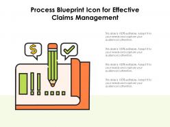 Process blueprint icon for effective claims management