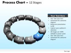 Process chart 12 stages powerpoint slides and ppt templates 0412