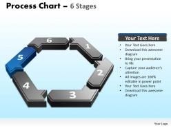 Process chart 6 stages powerpoint slides and ppt templates 0412