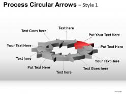 Process circular arrows 1 powerpoint presentation slides