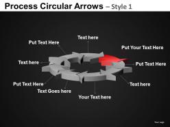 Process circular arrows 1 powerpoint presentation slides db