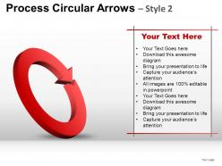 Process circular arrows 2 powerpoint presentation slides