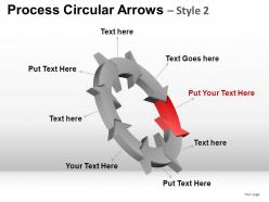 Process circular arrows 2 powerpoint presentation slides