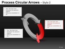 Process circular arrows 2 powerpoint presentation slides db