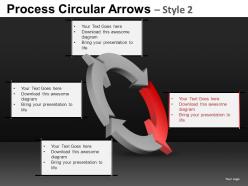 Process circular arrows 2 powerpoint presentation slides db