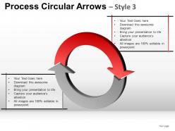 Process circular arrows 3 powerpoint presentation slides