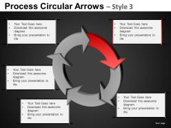 Process circular arrows 3 powerpoint presentation slides db