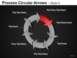 Process circular arrows 3 powerpoint presentation slides db