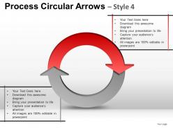 Process circular arrows 4 powerpoint presentation slides
