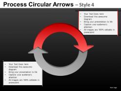 Process circular arrows 4 powerpoint presentation slides db