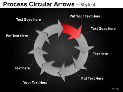 Process circular arrows 4 powerpoint presentation slides db