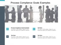 Process compliance goals examples ppt powerpoint presentation layouts display cpb