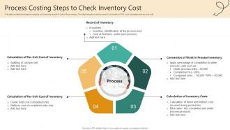 Process Costing Steps To Check Inventory Cost