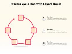 Process cycle icon with square boxes