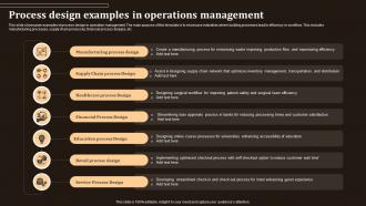 Process Design Examples In Operations Management