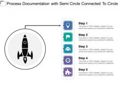 Process documentation with semi circle connected to circle