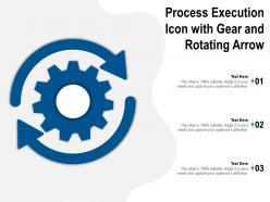 Process execution icon with gear and rotating arrow
