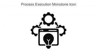 Process Execution Monotone Icon in powerpoint pptx png and editable eps format