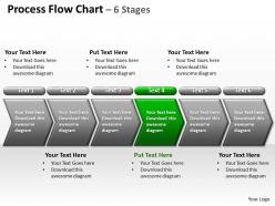 Process flow chart 6 stages powerpoint diagrams presentation slides graphics 0912