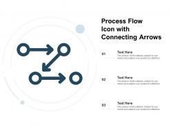 Process flow icon with connecting arrows