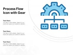 Process flow icon with gear