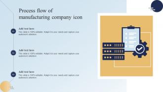 Process Flow Of Manufacturing Company Icon