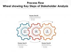 Process flow wheel showing key steps of stakeholder analysis