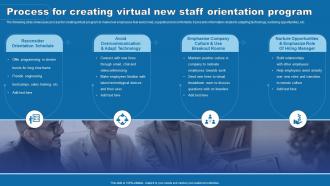 Process For Creating Virtual New Staff Orientation Program