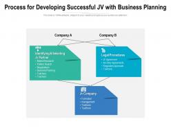 Process for developing successful jv with business planning