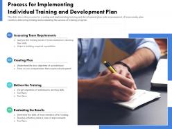 Process for implementing individual training and development plan