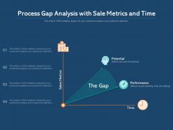 Process gap analysis with sale metrics and time