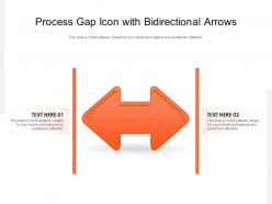 Process gap icon with bidirectional arrows