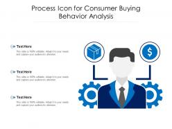 Process Icon For Consumer Buying Behavior Analysis