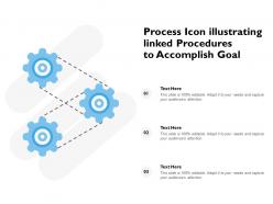 Process icon illustrating linked procedures to accomplish goal