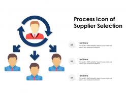 Process icon of supplier selection