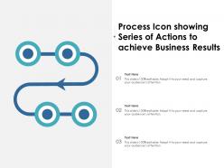 Process icon showing series of actions to achieve business results