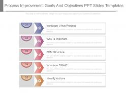 Process improvement goals and objectives ppt slides templates