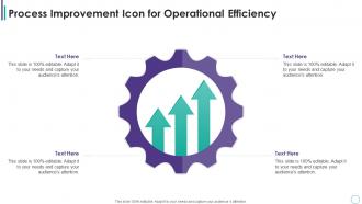 Process Improvement Icon For Operational Efficiency