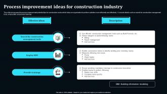 Process Improvement Ideas For Construction Industry