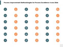 Process improvement methodologies for process excellence icons slide ppt powerpoint format