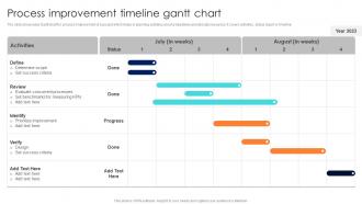 Process Improvement Timeline Gantt Chart