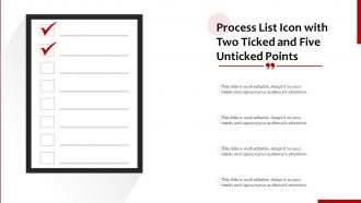 Process list icon with two ticked and five unticked points