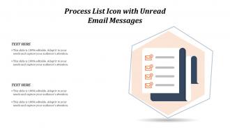 Process list icon with unread email messages
