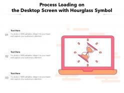 Process loading on the desktop screen with hourglass symbol