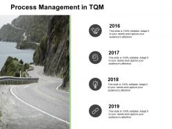 Process management in tqm roadmap k381 powerpoint presentation