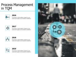 Process management in tqm timeline years e186 ppt powerpoint presentation slides styles