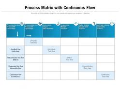Process Matrix With Continuous Flow